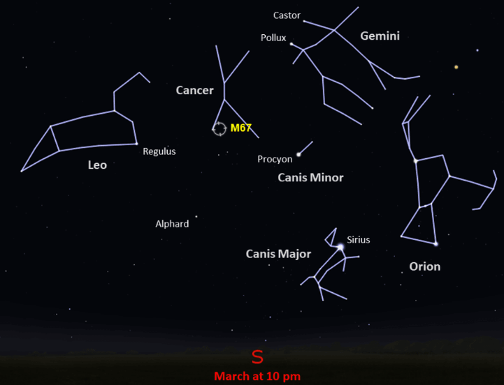 Location of Messier 67